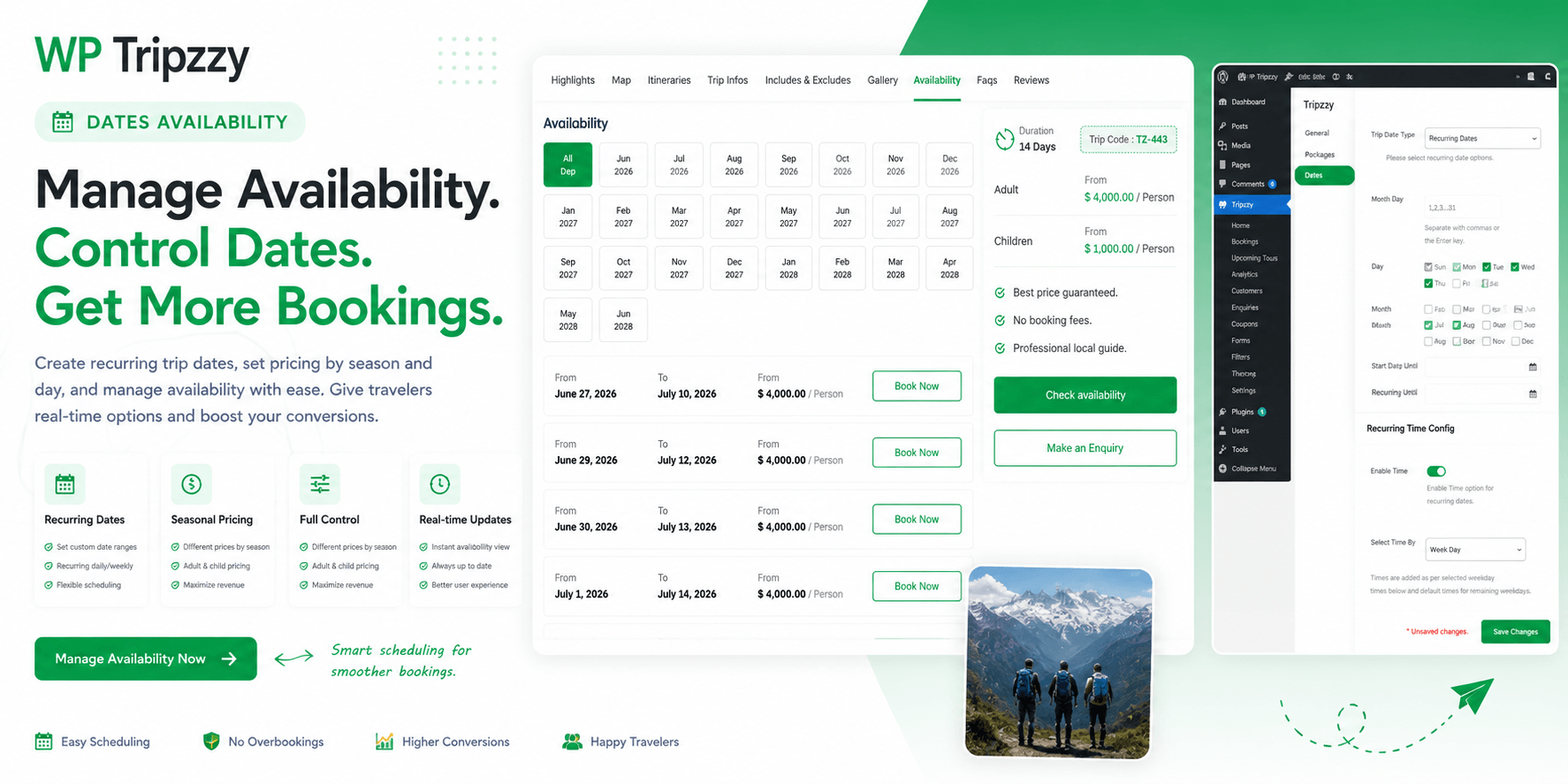 Calendar and date selection