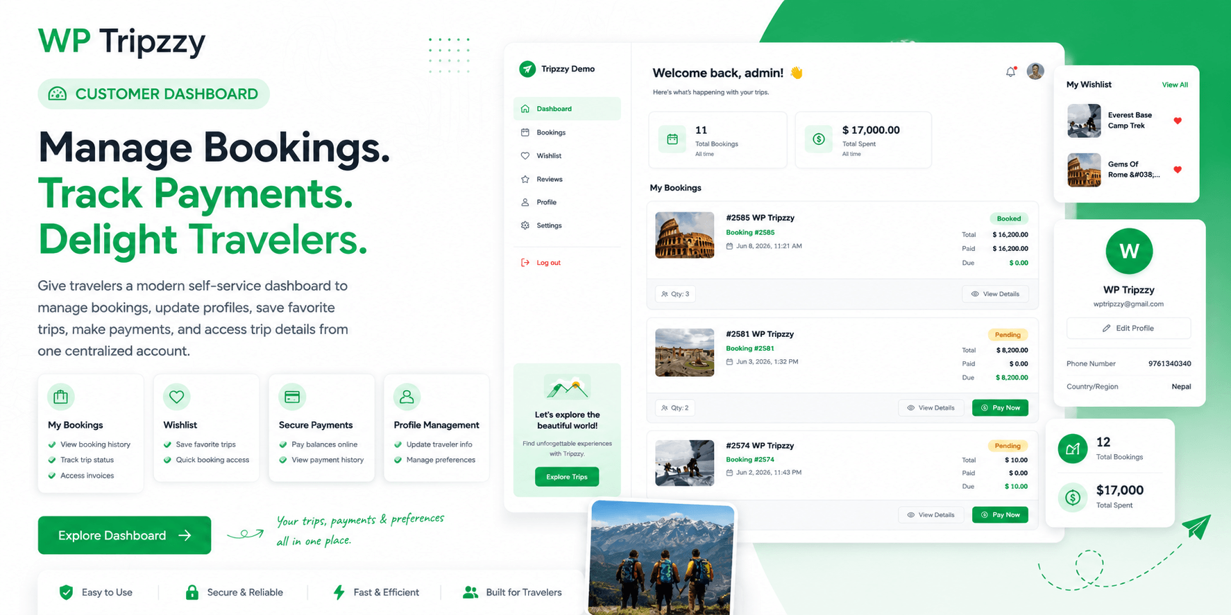 Analytics dashboard overview